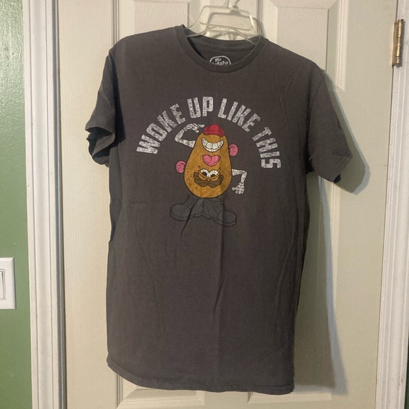 mr potato head Tops - Mr Potato Head 🥔 Woke up Like This 💯 cotton short sleeve tee shirt medium gray